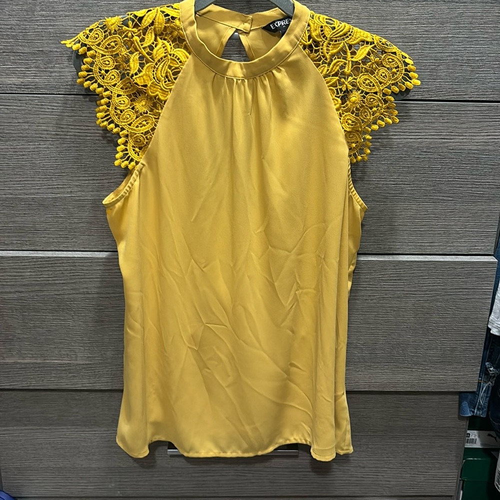 Express Mustard Yellow Blouse. Size: M